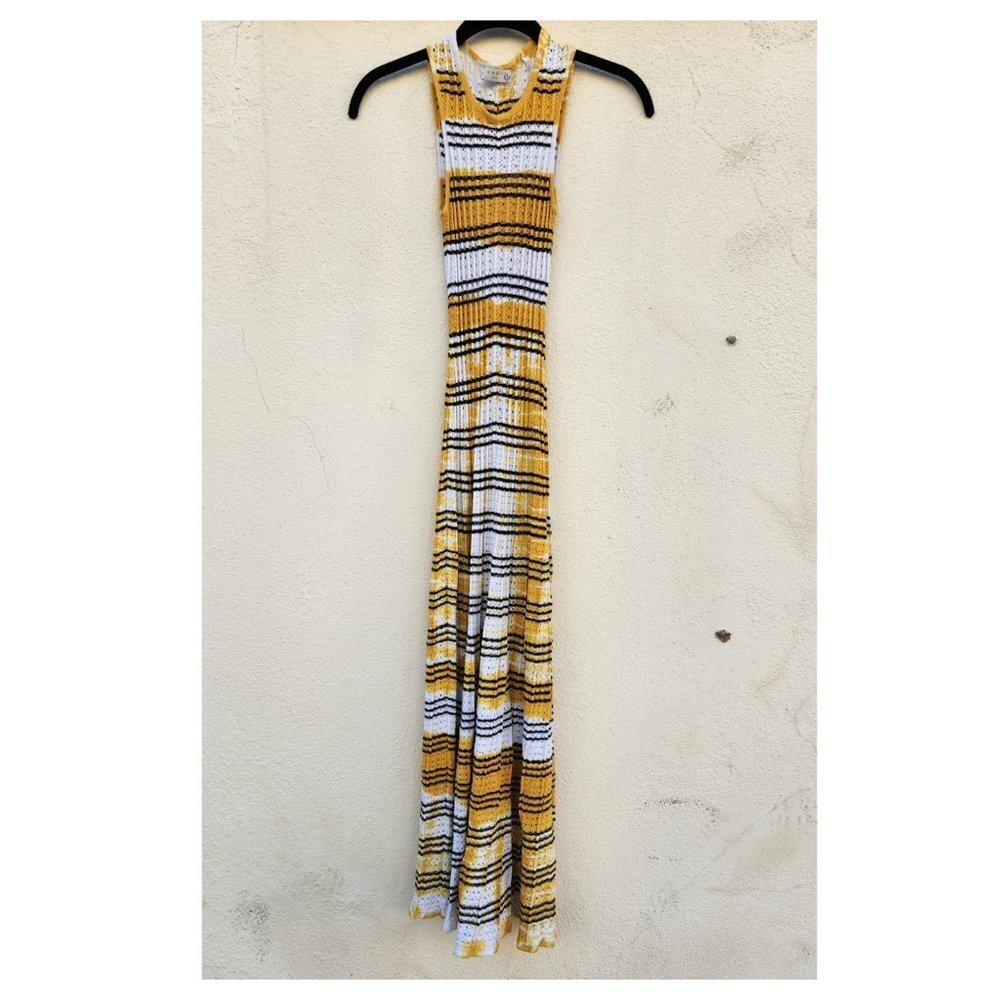 SANDRO Julie Stripe Pointelle Knit Tank Dress - Picture 2 of 8